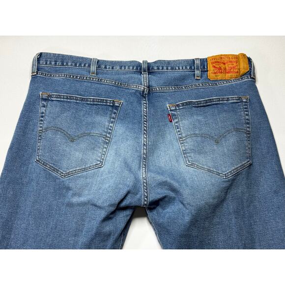 Levi's 501 Men's Straight Leg Button Fly Blue Denim Jeans - Size 40x30 - Picture 4 of 7
